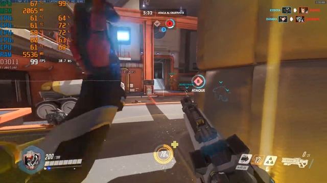 Overwatch GeForce GTX 1060 6GB+Intel Core i3-8100 3.60GHz смотреть онлайн
