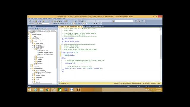 STORED PROCEDURES IN T-SQL (SIMPLE) :-TO INSERT A ROW IN TABLE смотреть онлайн