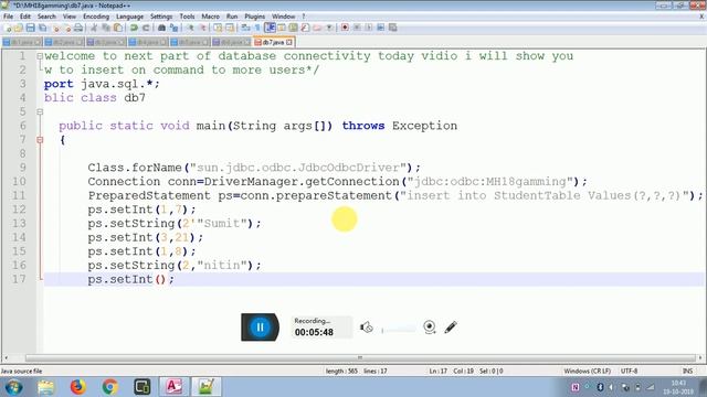advanced java to ms access 2010 database connectivity part 8 ll insert more studedents in one codel смотреть онлайн
