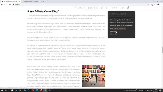 Table Of Content with "Elementor Page Builder" for WordPress смотреть онлайн