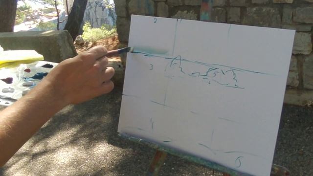 Рисуем в Черногории четвертый день, место Петровац, наставление ученикам смотреть онлайн