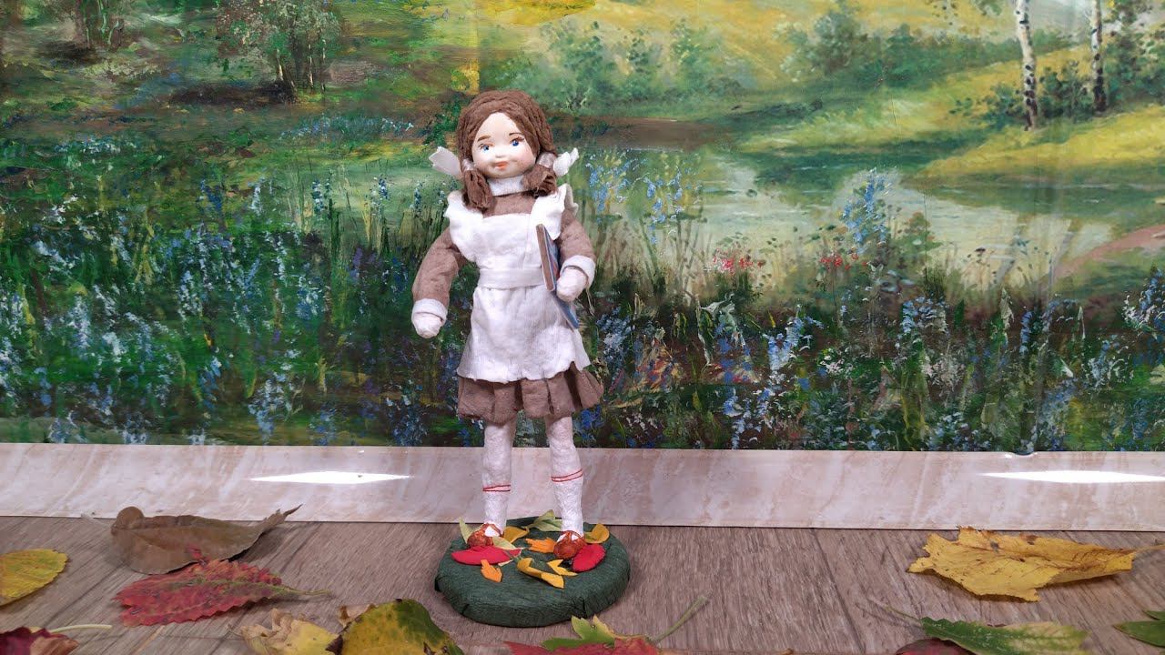 Разрисовываем личико для ватной игрушки.делаем прическу смотреть онлайн