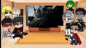 👊||Реакция героев S класса на "Оптимуса Прайма"||👊