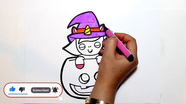 HALLOWEEN Unicorn Drawing, Painting and Coloring For Kids & Toddler?Drawing Easy Step by Step смотреть онлайн