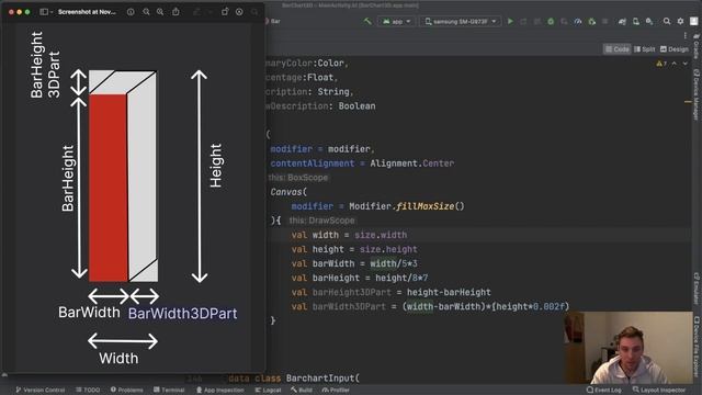 Build a Beautiful 3D Bar Chart in Jetpack Compose using Canvas - Android Studio Tutorial смотреть онлайн