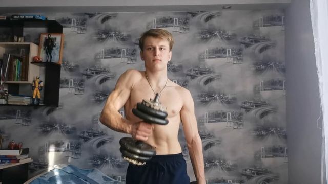 Накачай бицепс дома. Тренировка бицепса с гантелями. смотреть онлайн