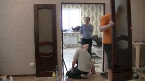 Установка двойной двери