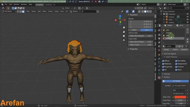 Blender как лепить Sculpting урок № 6 (раскрасить) смотреть онлайн
