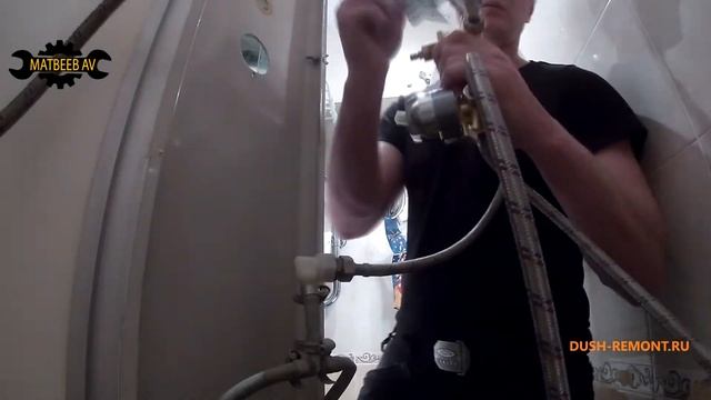 Замена смесителя в китайской душевой кабине | МатвеевAV смотреть онлайн