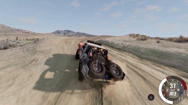 4 laps of the new Johnson Valley Dirt Track in Beam NG Drive and some fun also смотреть онлайн