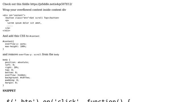 Body set to position absolute can't get or set scrollTop() in Chrome (3 Solutions!!) смотреть онлайн