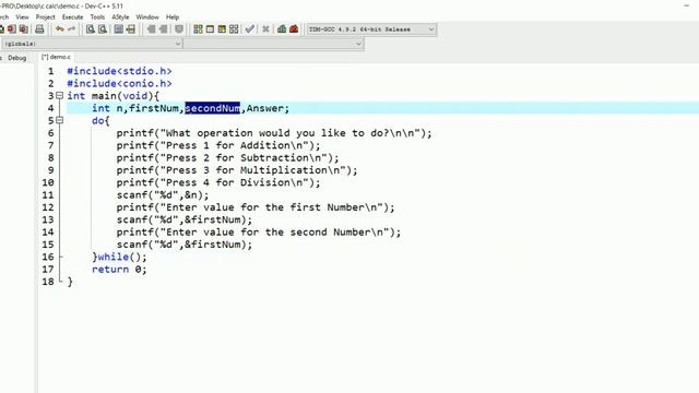 how to create a calculator in c programming using switch and do while loops смотреть онлайн