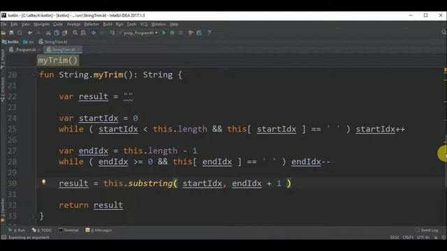 string trim in kotlin смотреть онлайн