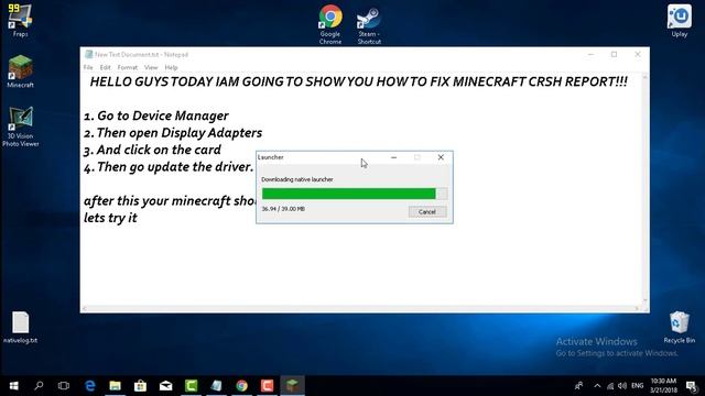 Minecraft crash report fix!! смотреть онлайн