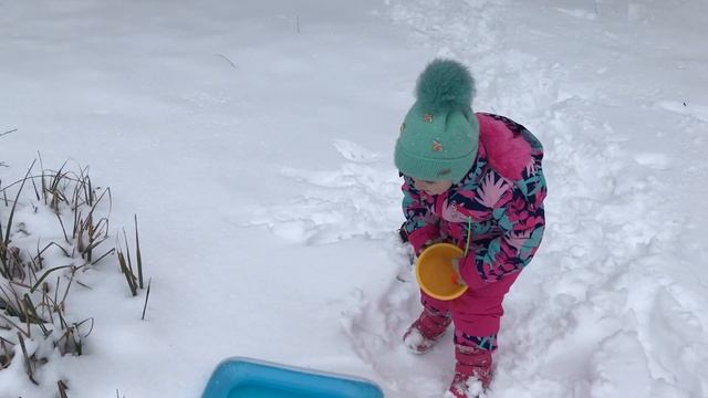 Пингвин ? из снега ❄. Ника лепит пингвинов и ловит рыбу ?| Nikusya смотреть онлайн