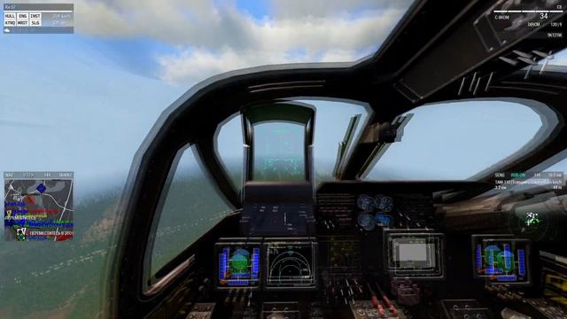 Ка-52 работает по наземным целям | Arma 3 International смотреть онлайн