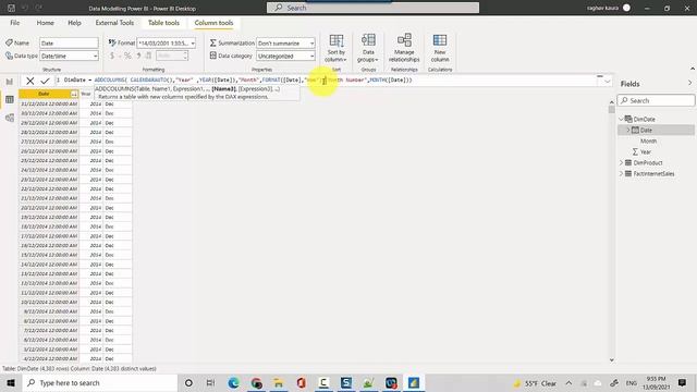 Create a Basic date dimension based on data in the data model power BI смотреть онлайн