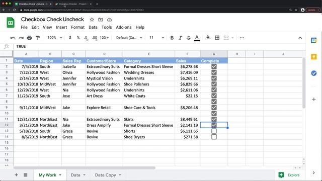 Google Sheets - Check or Uncheck All Checkboxes смотреть онлайн