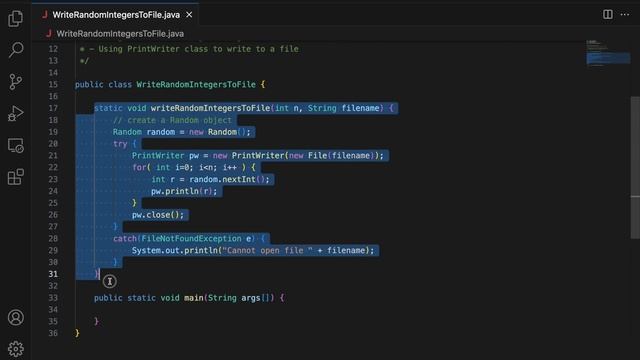 Java program to print random integers to a file смотреть онлайн