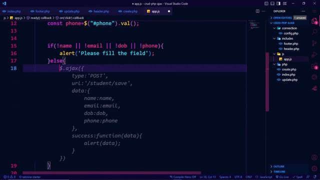#1 how to insert data in php with ajax with tailwind css | urdu - hindi смотреть онлайн