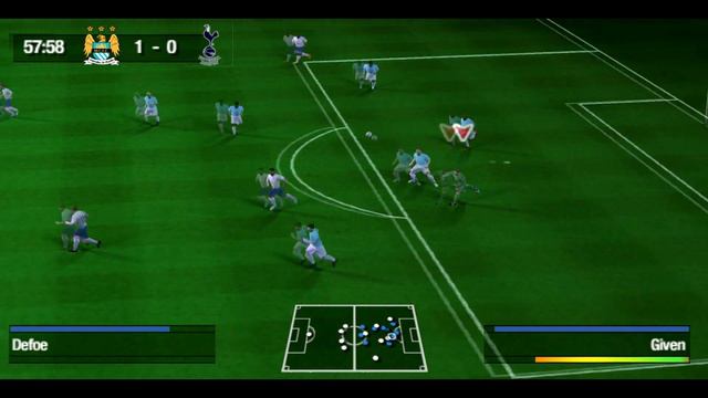 FIFA 10 - Gameplay: Manchester City Vs Tottenham (PSP)