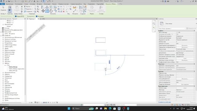 Повернуть, копировать и массив в программе Revit смотреть онлайн