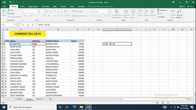 MS OFFICE EXCEL COMBINE CELL | MERGE CELLS | WITH DATA смотреть онлайн