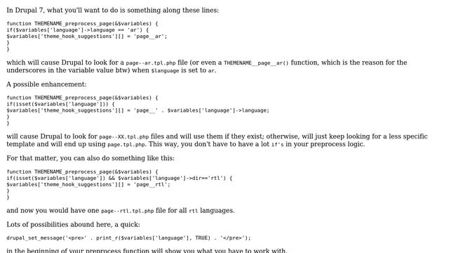 Drupal: Drupal 7 page template for right to left languages e.g. page--rtl.tpl.php смотреть онлайн
