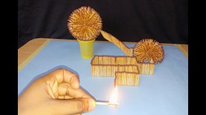 Удивительная цепная реакция спичек.