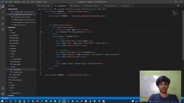 PHP MVC Framework - #16 - Building a Social Network - Login form design смотреть онлайн