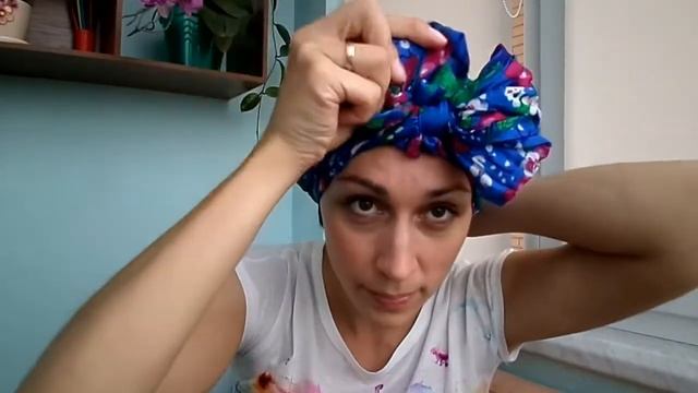 ? Как повязать шарф на голову БАНТОМ с созданием объема на затылке. Для любой длины волос. смотреть онлайн