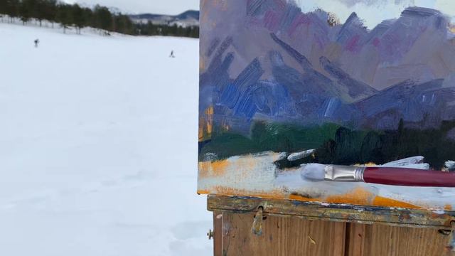 How To Plein Air Paint A WINTER Landscape | BEGINNER IMPRESSIONISM