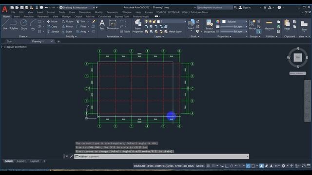 create grids , columns , walls in less than 2 min with yqarch autocad смотреть онлайн