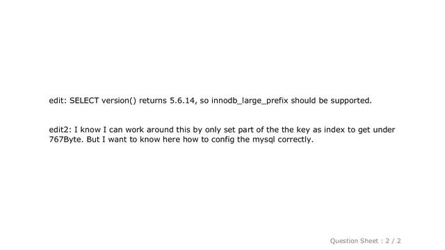 MySQL : mysql change innodb_large_prefix смотреть онлайн
