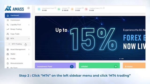 How to deposit funds into MT4 from the AMASS Platform? смотреть онлайн