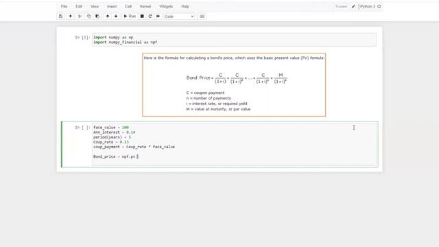 Bond Price In Python | Bond Price Calculation смотреть онлайн