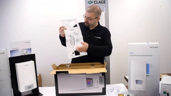 Водонагреватель CLAGE DSX c дистанционным пультом управления.