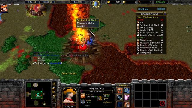 One Piece VS Bleach | Warcraft 3 | Portagas D Ace Hero смотреть онлайн