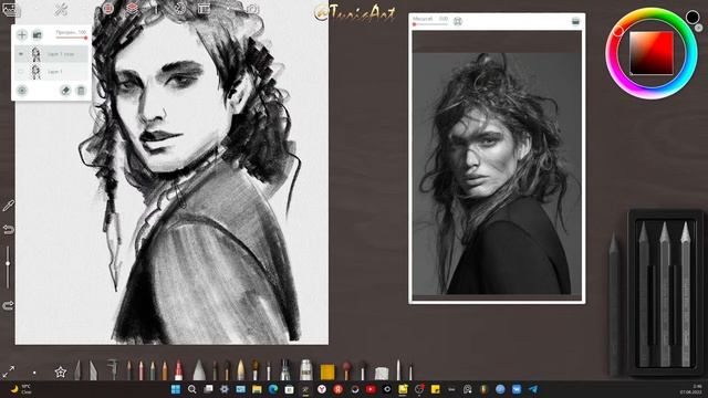 Стрим 07.06.2022. Акварель. Графика. Рисование от пятна. Рисую в #Realistic #Paint #Studio смотреть онлайн