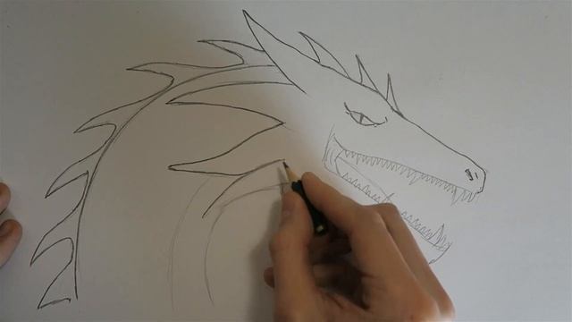 How To Draw a Dragon Head | Easy Step By Step Pencil Drawing Tutorial ?✏️ смотреть онлайн