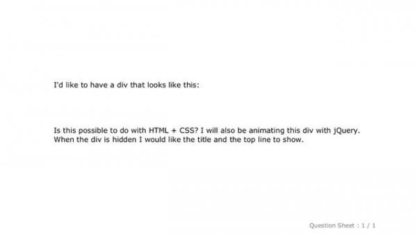 CSS : Text in Border CSS HTML