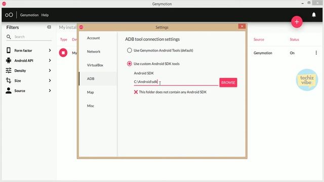 GENYMOTION device not showing in ANDROID STUDIO | Error in Android Studio | Missing adb.exe смотреть онлайн