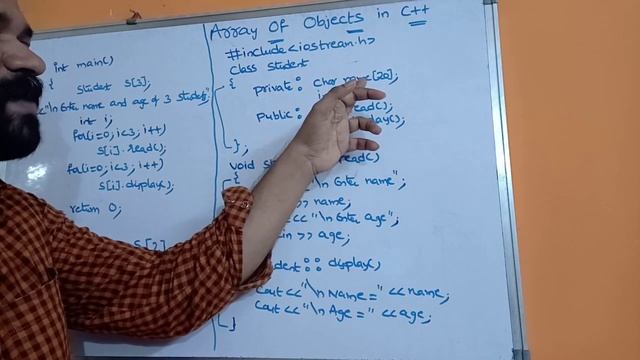 Array Of Objects In C++ programming смотреть онлайн