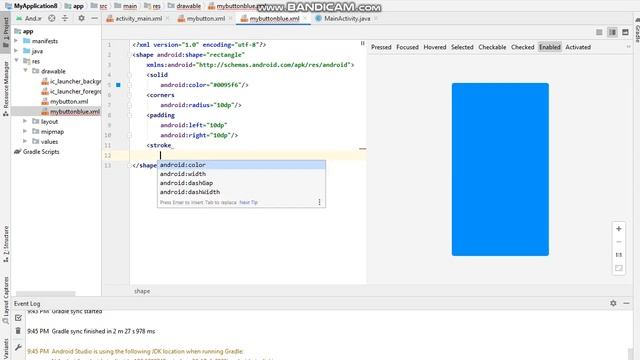 Design a Custom Button in Android Studio | Changing Stroke, Padding, Corners, Background of Button. смотреть онлайн
