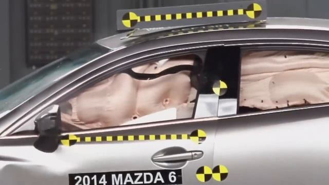 IIHS - 2014 Mazda 6 moderate overlap crash test / GOOD EVALUATION / смотреть онлайн