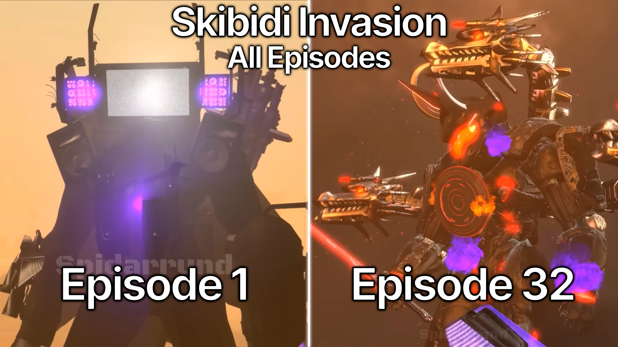 Skibidi Invasion 1 - 32 All Episodes & Extra Scenes (60 FPS Remastered) смотреть онлайн