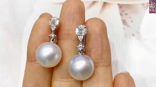 Unique designs pearl&Diamond ||pandant&earrings ||South sea pearl ||classic design ||Fashion смотреть онлайн