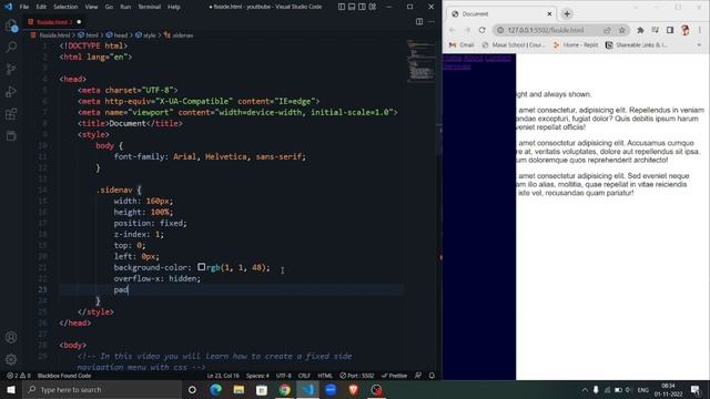 Fixed sidebar menu html css | Fixed sidebar with scrolling content | coder Anshu смотреть онлайн