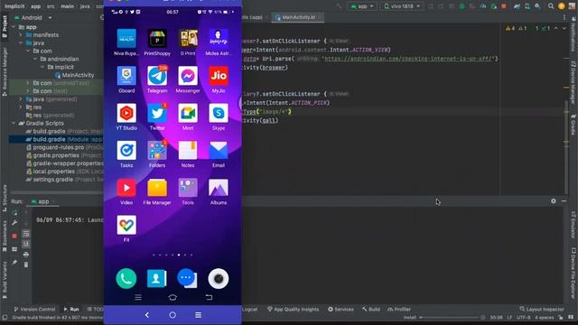 Open Gallery uing Implicit Intent In Kotlin | Android Tutorials | AndroIndian смотреть онлайн