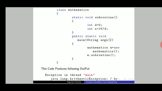 Exception Handling смотреть онлайн
